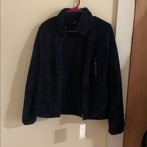 Uni Qlo Fluffy Yarn Fleece Full Zip Jacket